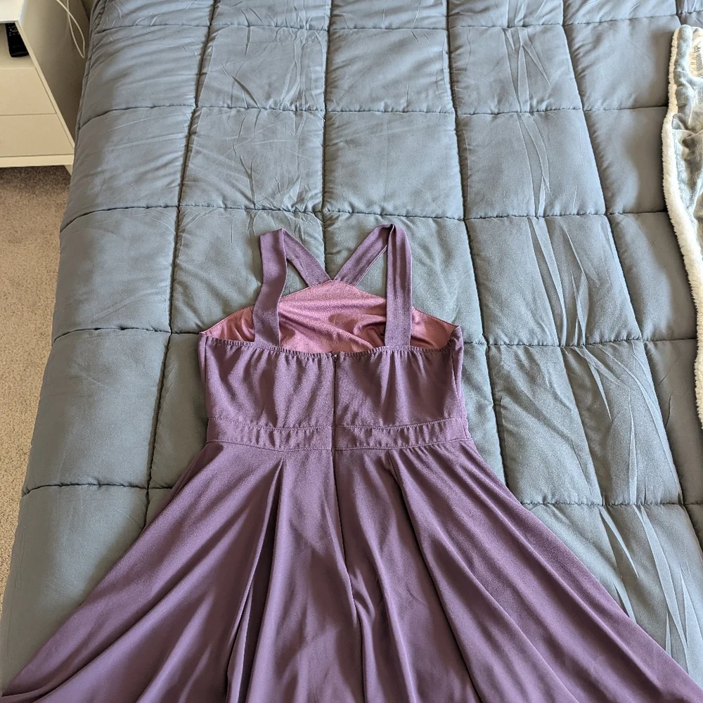 Lulu's Deep Purple Sleeveless Dress - Picture 3 of 3